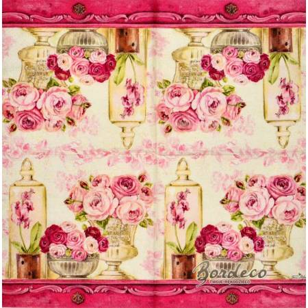 Serwetka decoupage firmy R2S piwonie 33x33cm